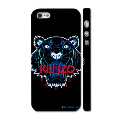 Брендовый чехол Kenzo на Айфон 5, черный Брендовый чехол Kenzo на Айфон 5, черный