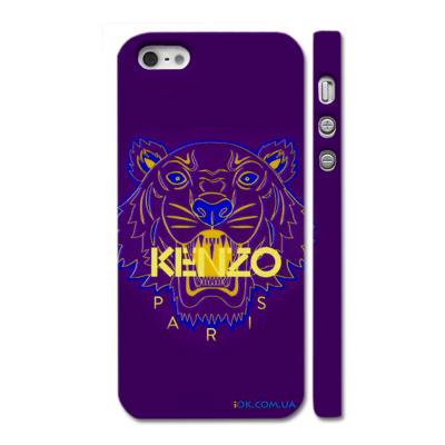 Купить брендовый чехол Kenzo на Айфон 5, фиолетовый