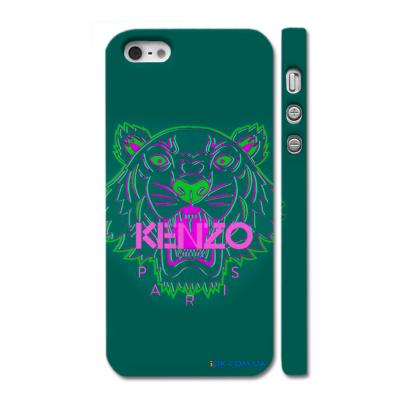Купить оригинальный чехол Kenzo на Айфон 5, зеленый