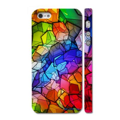 Яркий чехол - накладка на iPhone 5, Кубы - мозаика
