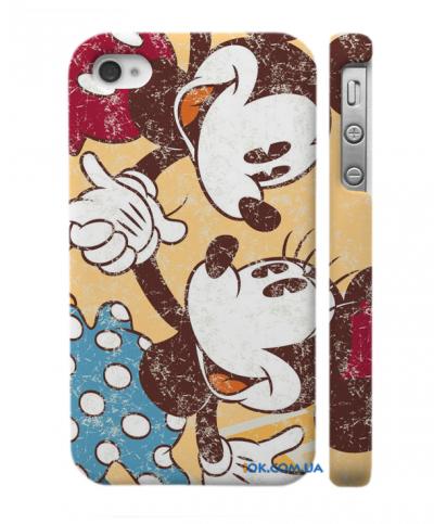Пластиковый чехол для iPhone 4, 4S Микки и Минни Пластиковый чехол для iPhone 4, 4S Микки и Минни