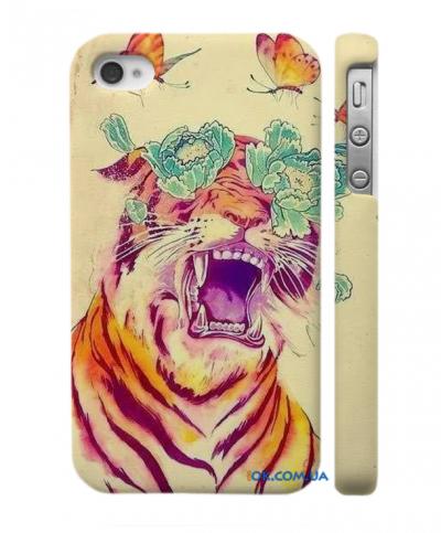 Купить Swage чехол для iPhone 4, 4S бабочки и тигр Купить Swage чехол для iPhone 4, 4S бабочки и тигр
