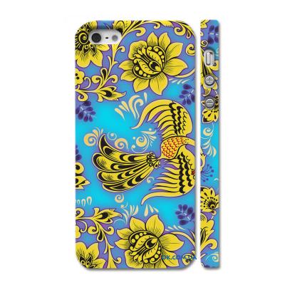 Женский чехол "Хохлома" для iPhonе 5 синий 