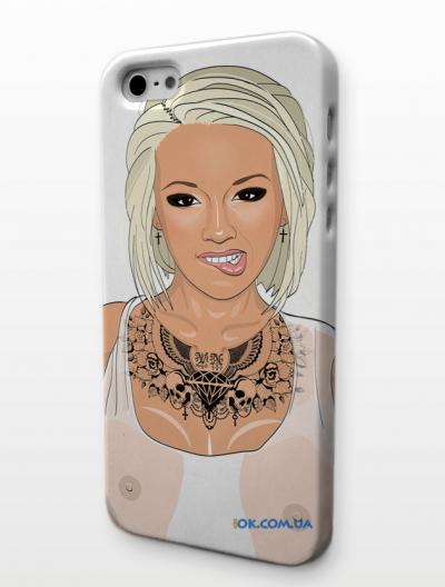 Swag чехол с дизайном девушки с татуировкой для 5 iPhone ( белый )