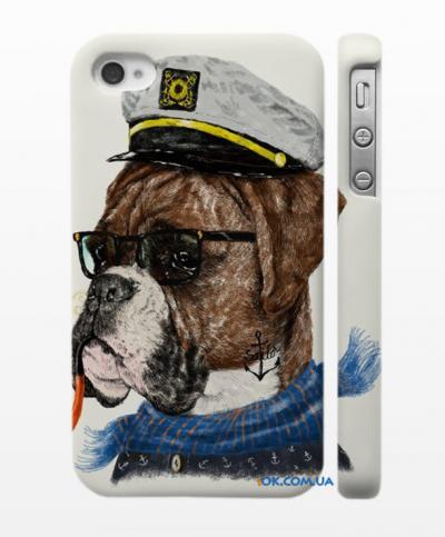 Крутой дизайнерский чехол на iPhonе 4, 4S Пес - мажор