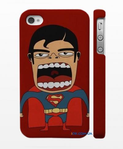 Прикольная накладка Супермен для iPhonе 4, 4S