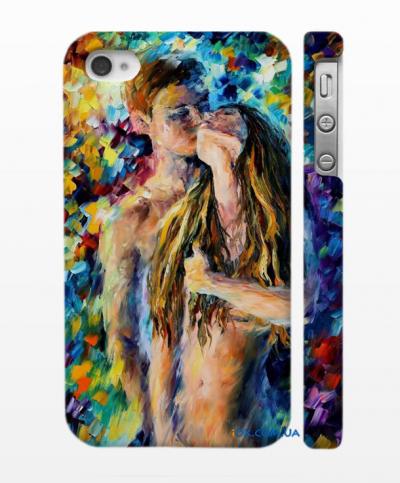 Чехол с дизайном популярного художника на iPhonе 4, 4S  Пара