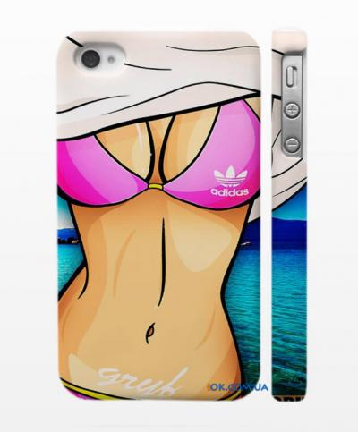 Чехол для iPhone 4, 4S от Gruf - девушка adidas