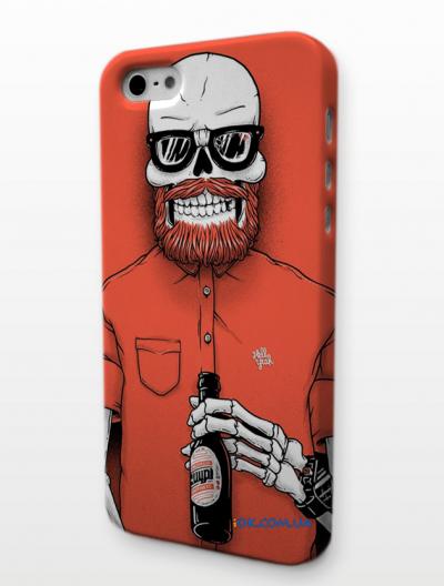 Swag пластиковая накладка для iPhone 5, череп с пивом Swag пластиковая накладка для iPhone 5, череп с пивом