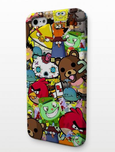 Купить яркий пластиковый чехол для iPhone 5, мультики